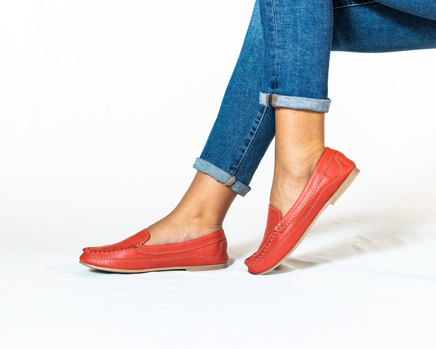 Coral Red Summer Moccasin