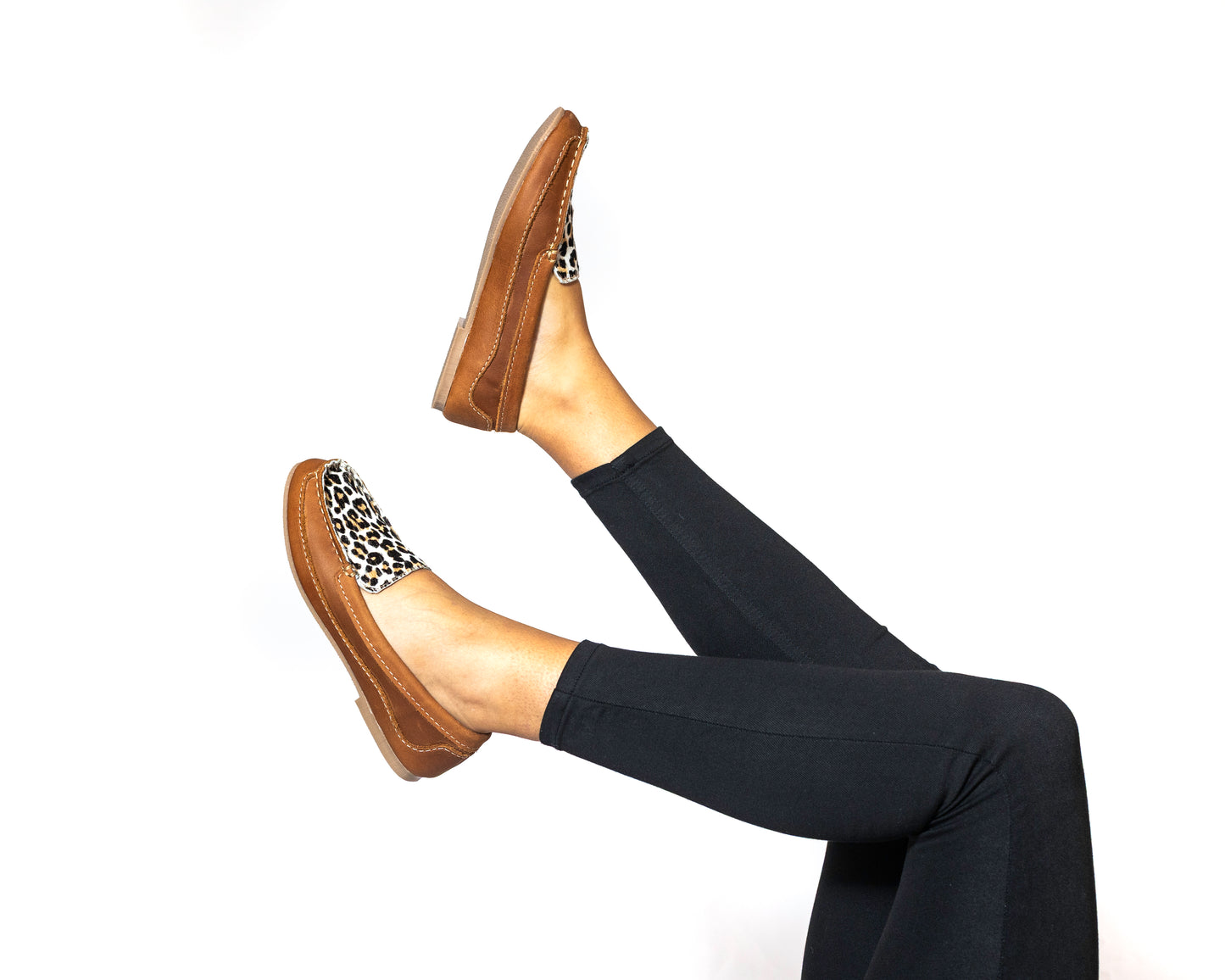 Tan Leopard Print Moccasin