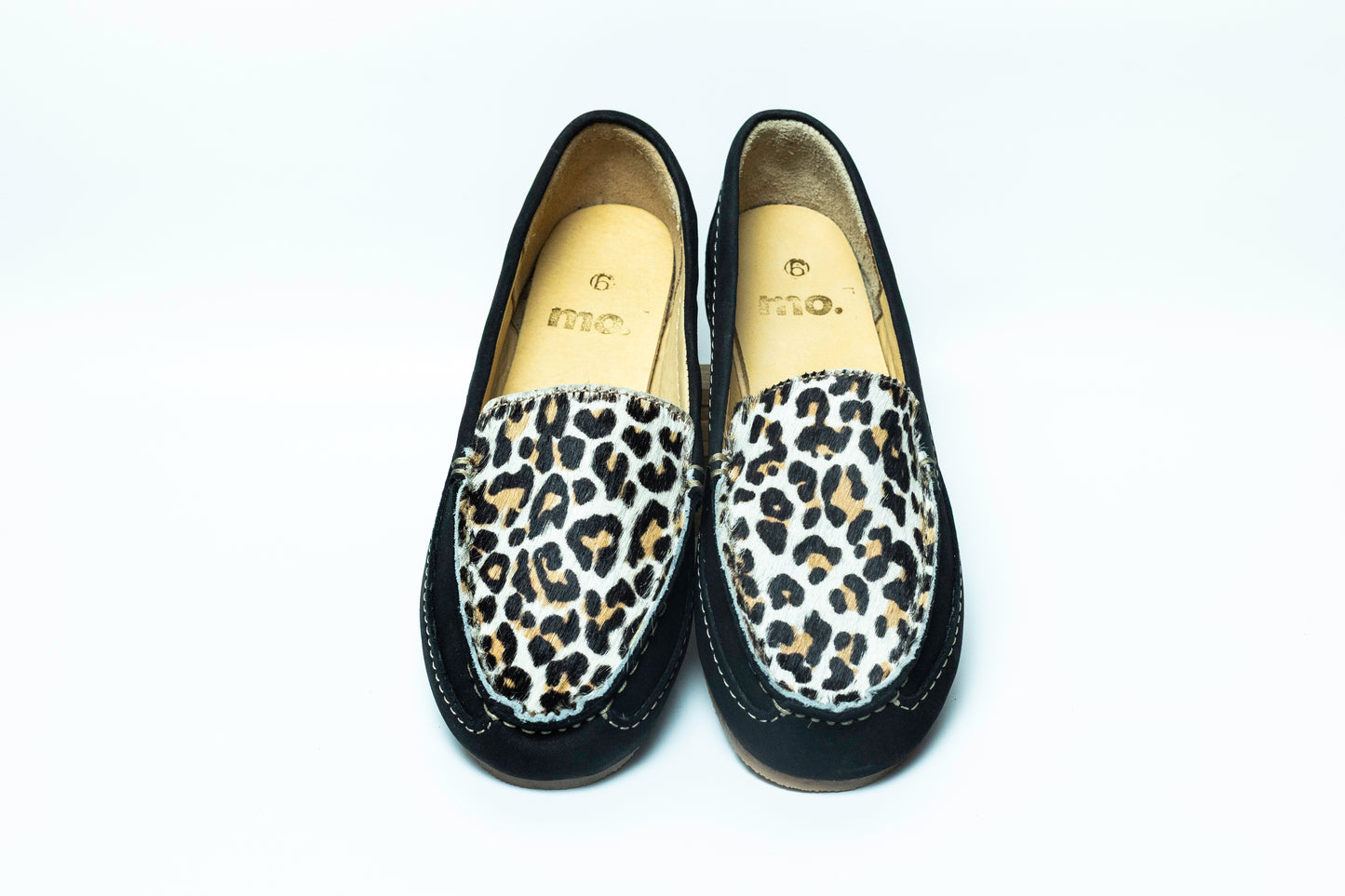 Black Leopard Print Moccasin