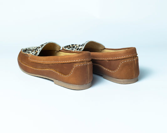 Tan Leopard Print Moccasin