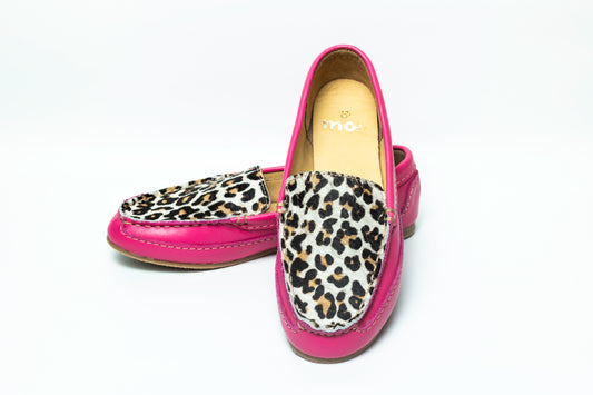 Cerise Leopard Print Moccasin