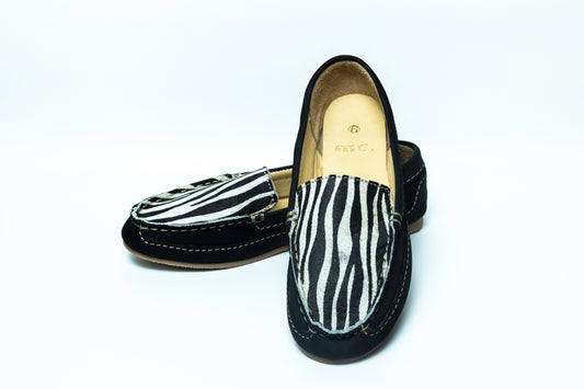 Black Zebra Print Statement Moccasin
