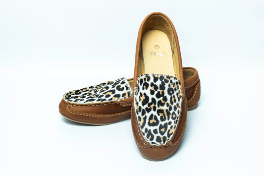 Tan Leopard Print Moccasin